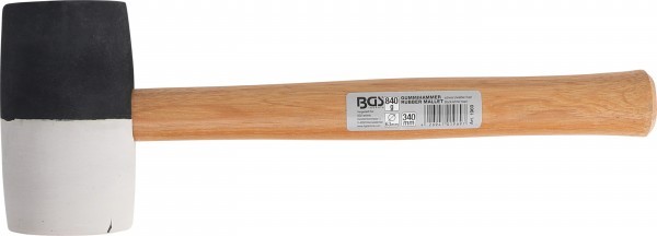 BGS - Gummihammer Hickory-Stiel schwarz-weißer Kopf Ø 63 mm 840 g