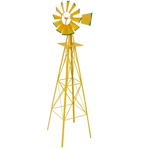 STILISTA® - Gigantisches Windrad, Windmühle, US-Style, 245cm, gelb