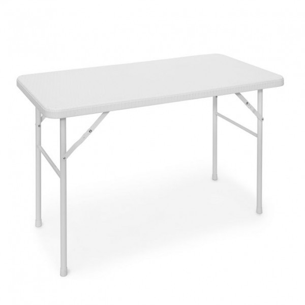 Relaxdays - Gartentisch klappbar BASTIAN, rechteckig ca. 74 x 121,5 x 61,5 cm, Weiß