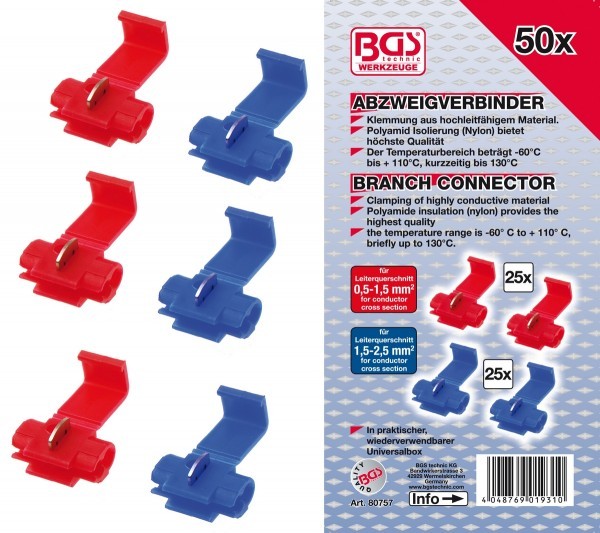 BGS - Abzweigverbinder-Sortiment 50-tlg.