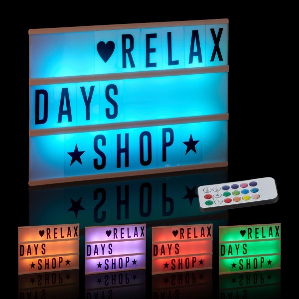 Relaxdays - Lightbox mit Farbwechsel, Schwarz/Weiß