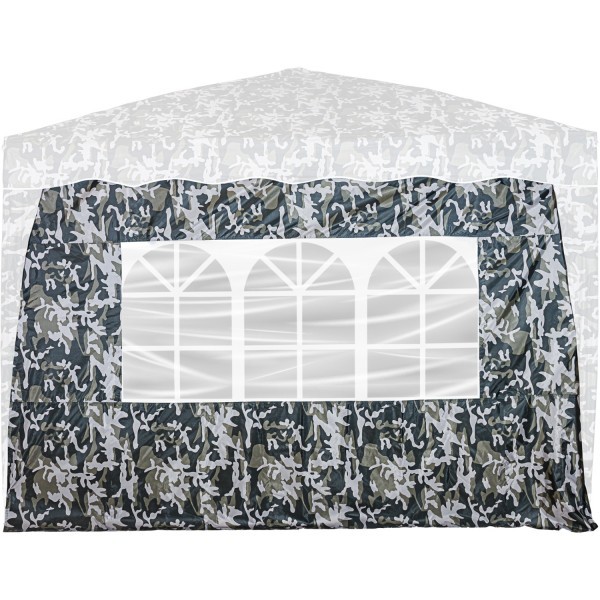 INSTENT® - Seitenwand für Klapp Falt Pavillon 3x3m WASSERDICHT - Urban Camouflage mit Fenster