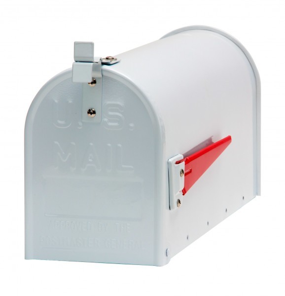 American Mailbox aus Alu, Weiß