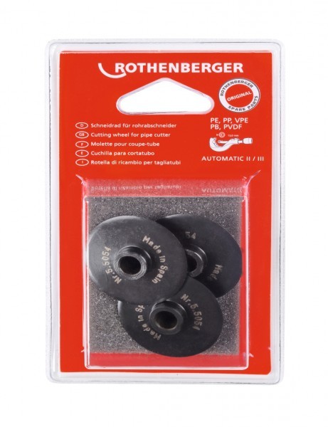 ROTHENBERGER - Rohrabschneider für Kunststoff Schneidrad für ROCUT/Rohrabschneider AutomatikGrösse 2, 3 Stück