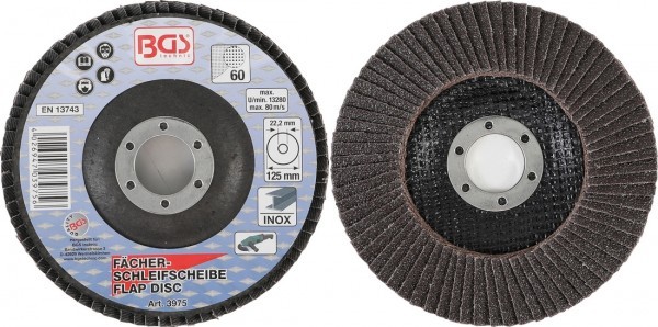BGS - Fächer-Schleif-Scheibe Ø 125 mm K 60