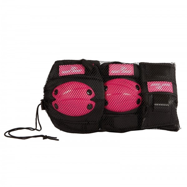Kinder Inline Skates Protektoren - Set Schutzausrüstung 6tlg. pink schwarz Gr. S