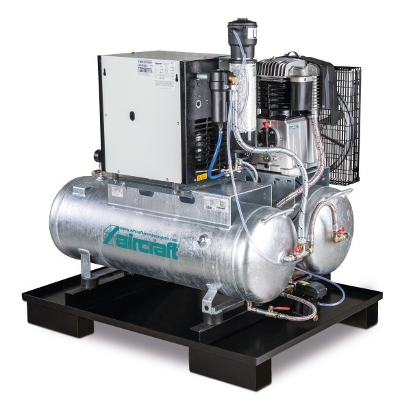 Stürmer - AIRPROFI DUO 853/2x100/10 KK - Stationärer Kolbenkompressor mit 2x 100 Liter-Druckluftbehältern, Kältetrockner, Feinfilter, Kondensatableiter- und aufbereiter
