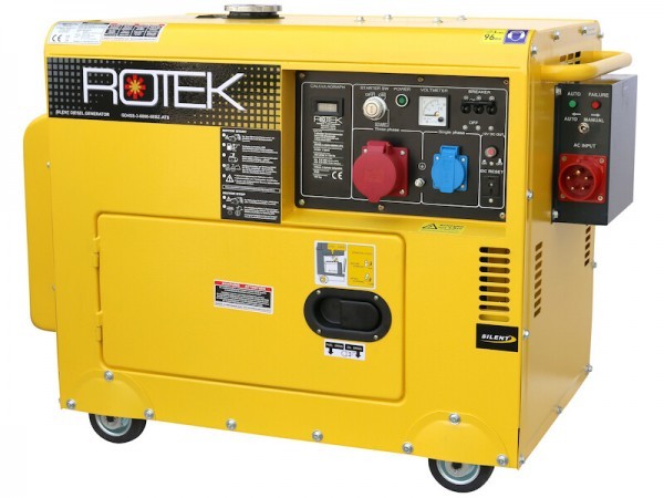 Rotek - Stromerzeuger GD4SS-3-06000-5EBWZ-ATS, 4,1 kW, 400V 50Hz, 3-phasig, Diesel