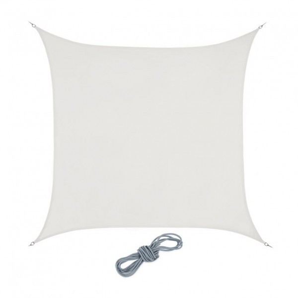 Relaxdays - Quadrat Sonnensegel PES in Creme, ca. 2 x 2 m, ca. 0,9 kg