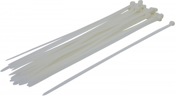 BGS - Kabelbinder-Sortiment weiß 8,0 x 400 mm 30-tlg.