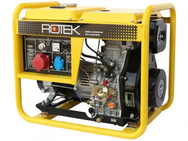 Rotek - Stromerzeuger GD4-3-06000-5EBZ, 4,1 kW, 400V 50Hz, 3-phasig, Diesel