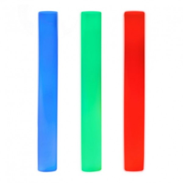 Relaxdays - LED Schaumstoffstab mit 6 Effekten, Blau/Grün/Rot