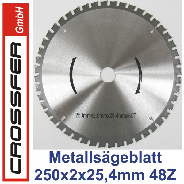 Crossfer - 250mm HMC Universal-Sägeblatt für Metalle 250x3,3x2,0x25,4mm 60Z 6100rpm