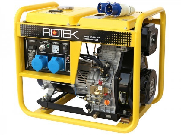Rotek - Stromerzeuger GD4-1A-06000-5EBZ, 4,1 kW, 230V 50Hz, 1-phasig, Diesel