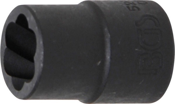 BGS - Spiral-Profil-Steckschlüssel-Einsatz / Schraubenausdreher SW 14 mm, 12,5 mm (1/2') Antrieb Innenvierkant