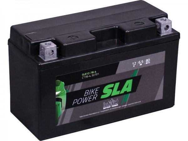 intAct SLA12-7B-4 (YT7B-4), AGM Motorradbatterie 12V 6,5 Ah