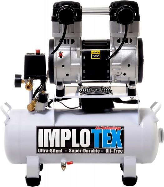 IMPLOTEX - Flüsterkompressor 1500W 2PS 18L Silent Druckluftkompressor 60dB leise ölfrei flüster Kompressor