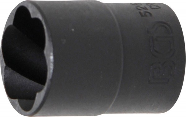 BGS - Spiral-Profil-Steckschlüssel-Einsatz / Schraubenausdreher SW 19 mm, 12,5 mm (1/2') Antrieb Innenvierkant