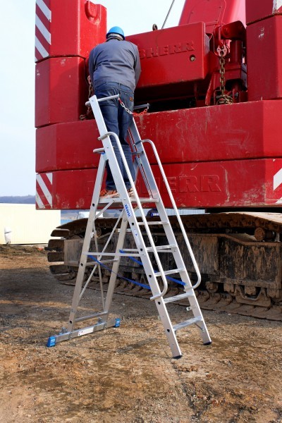 KRAUSE - STABILO Professional Stufen-Steh-Leiter mit grosser Plattform, 10 Stufen