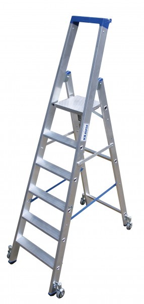 KRAUSE - Stufen-Steh Leiter, fahrbar STABILO Professional 5 Stufen