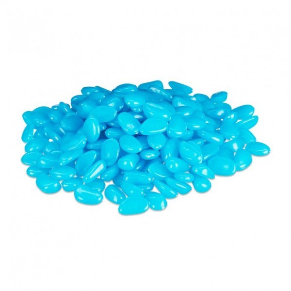 Relaxdays - Leuchtsteine 200er Pack, ca. 2-3 cm , Blau