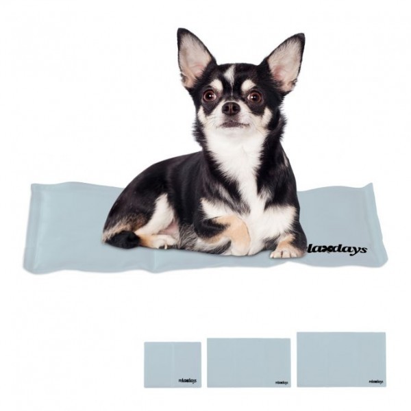 Relaxdays - Kühlmatte Hund grau Grau Grösse 20 x 35 cm