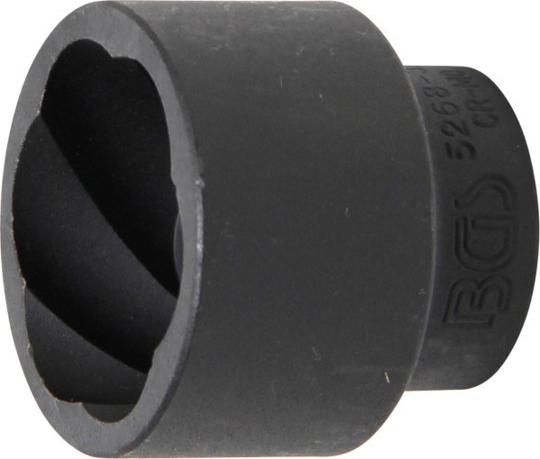 BGS - Spiral-Profil-Steckschlüssel-Einsatz / Schraubenausdreher SW 32 mm, 12,5 mm (1/2') Antrieb Innenvierkant