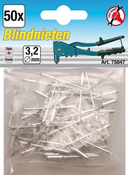 BGS - Blindnieten-Sortiment Ø 3,2 mm 50-tlg.