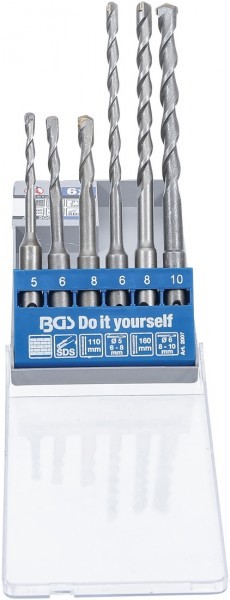BGS - Hammer-Bohrer-Satz SDS-Schaft, Hartmetallspitze 5 - 10 mm 6-tlg.