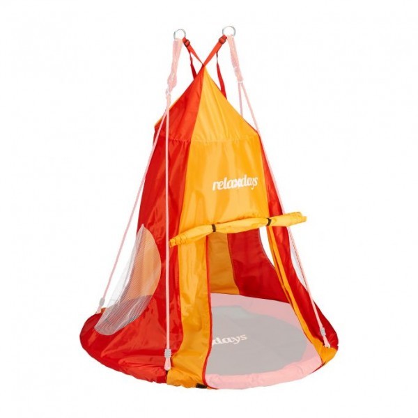 Relaxdays - Zelt für Nestschaukel 110 cm, Orange/Rot