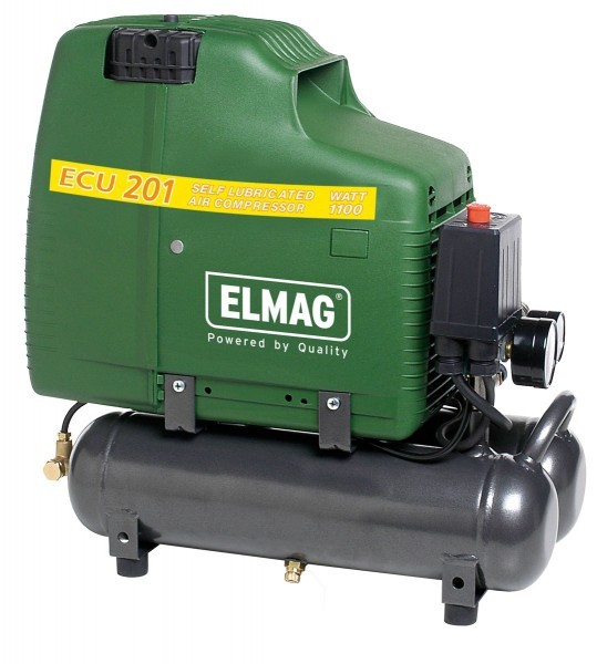 Elmag - Spezialkompressor ECU 201/8/6 W, Ölfrei, 52 l/min 0,75 kW-1 PS, 230V 1450 UpM, 8 bar
