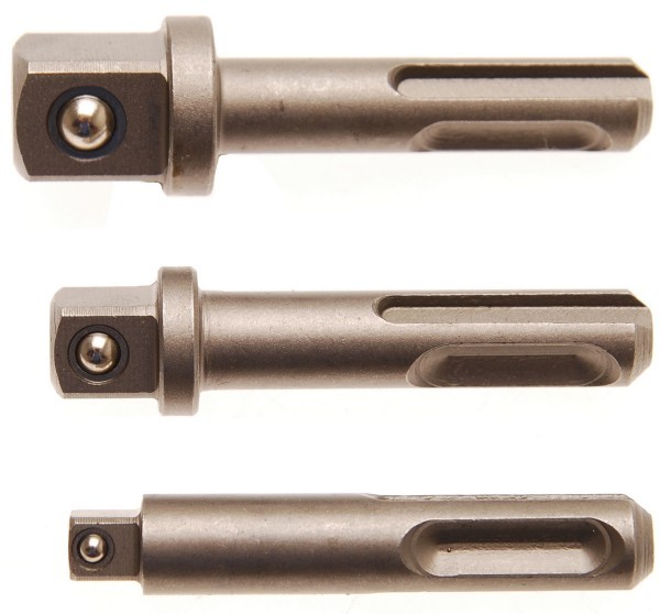 BGS - Adapter-Satz SDS - Außenvierkant 6,3 mm (1/4'), 10 mm (3/8'), 12,5 mm (1/2') 3-tlg.